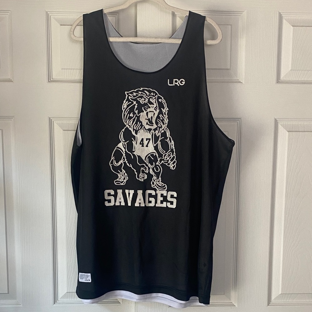 LRG Black and White Lion Graphic Tank